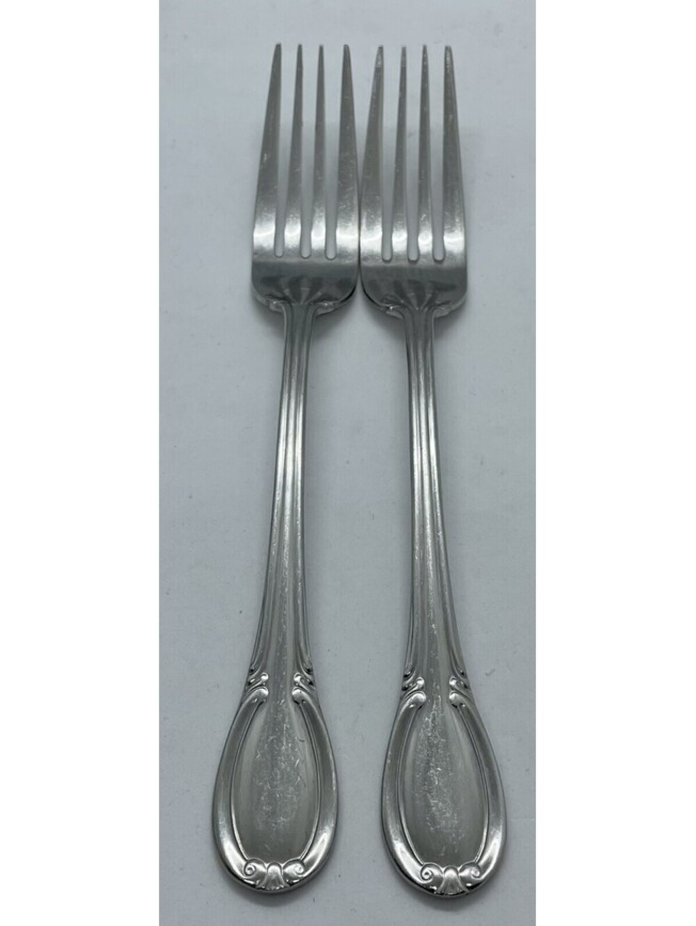 (2) Gorham Westbrook 18/8 Stainless Korea Dinner Fork Lot ~ 7.5"